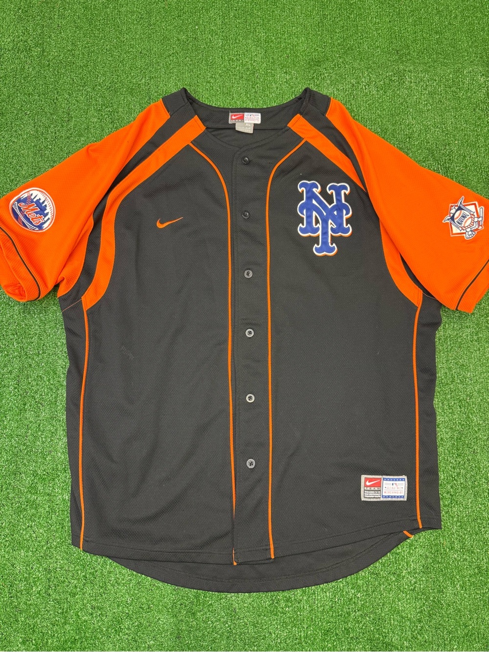 Vtg Nike Team MLB New York Mets DELGADO Genuine Merchandise Baseball Jersey XL